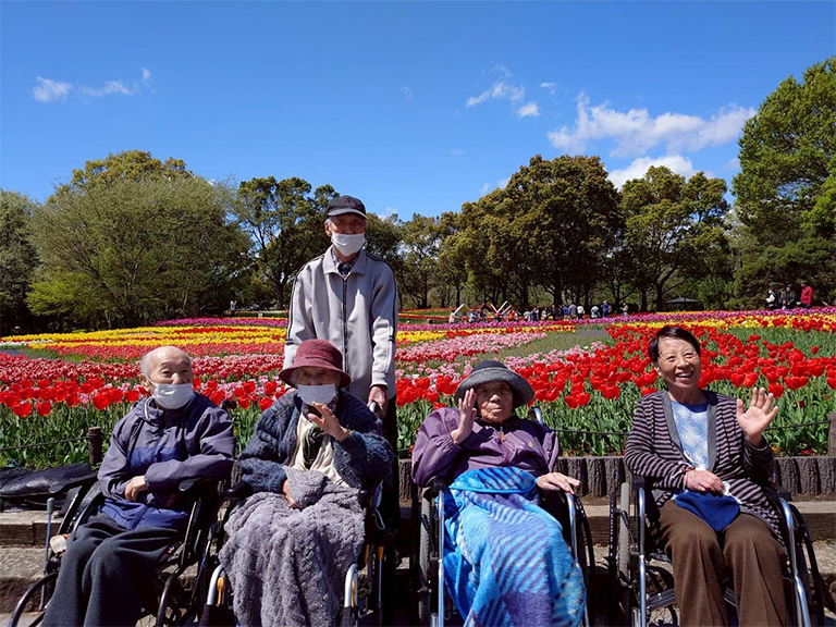 木曾三川公園でチューリップを見にいきました。